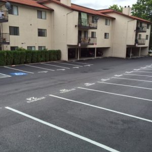 Striped Parking Lot