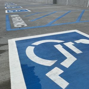 Handicap Color Marking Striping Asphalt