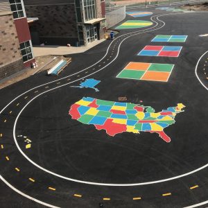 Color playground Color Marking Pavement Asphalt Striping sports court